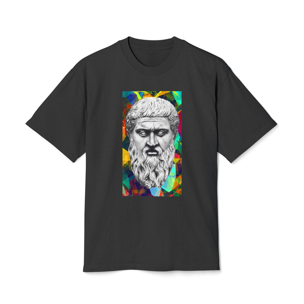 Ancient Greek Statue Tee — Colorful Psychedelic Philosophy Graphic T-Shirt