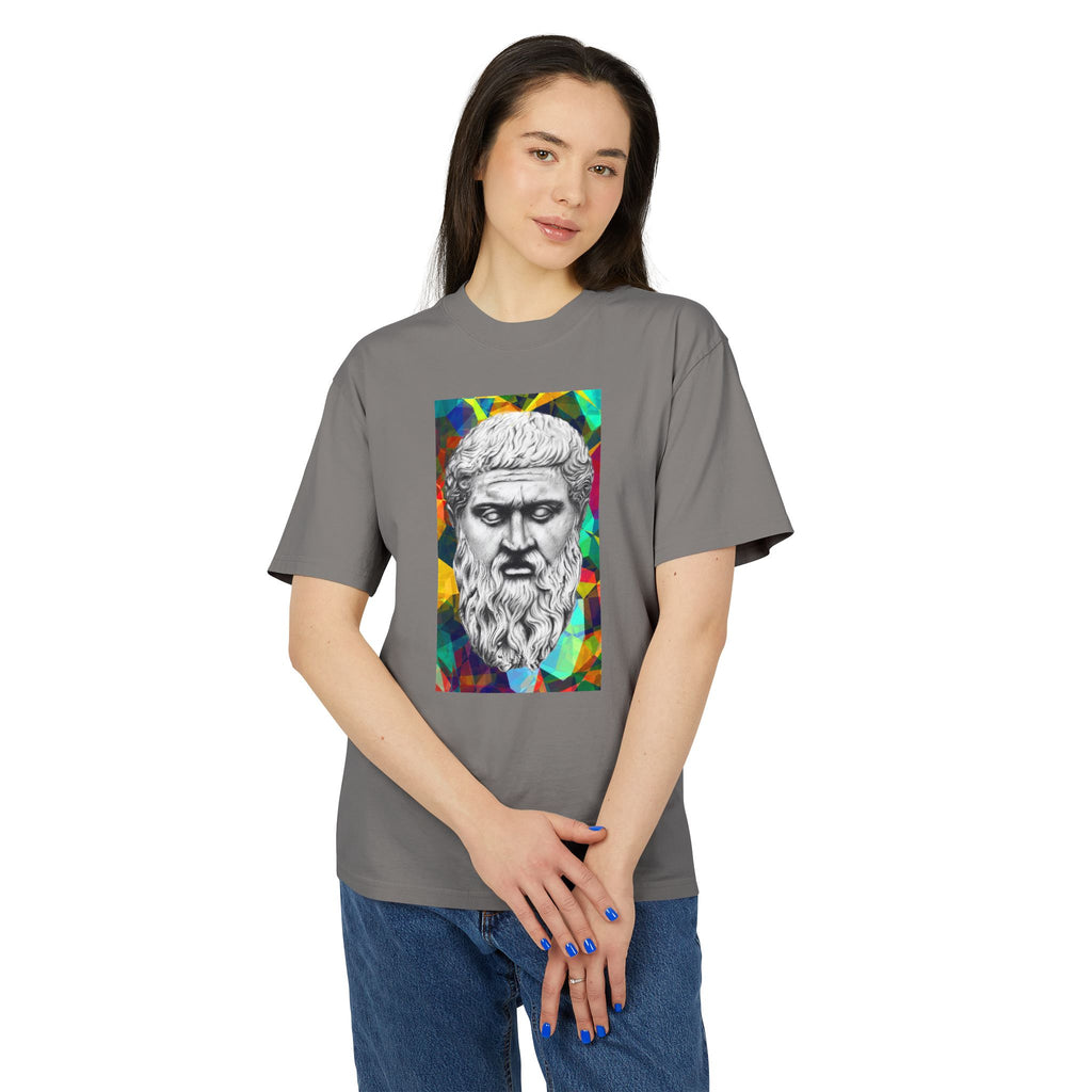 Ancient Greek Statue Tee — Colorful Psychedelic Philosophy Graphic T-Shirt