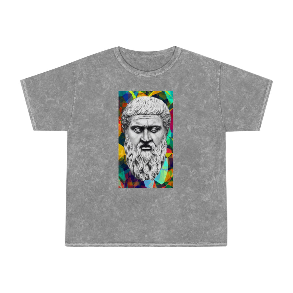 Stoic Philosopher Bust T-Shirt — Colorful Mosaic Greek Statue Tee