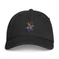 Embroidered Cowboy Rider Cap — Washed Coastal Baseball Hat
