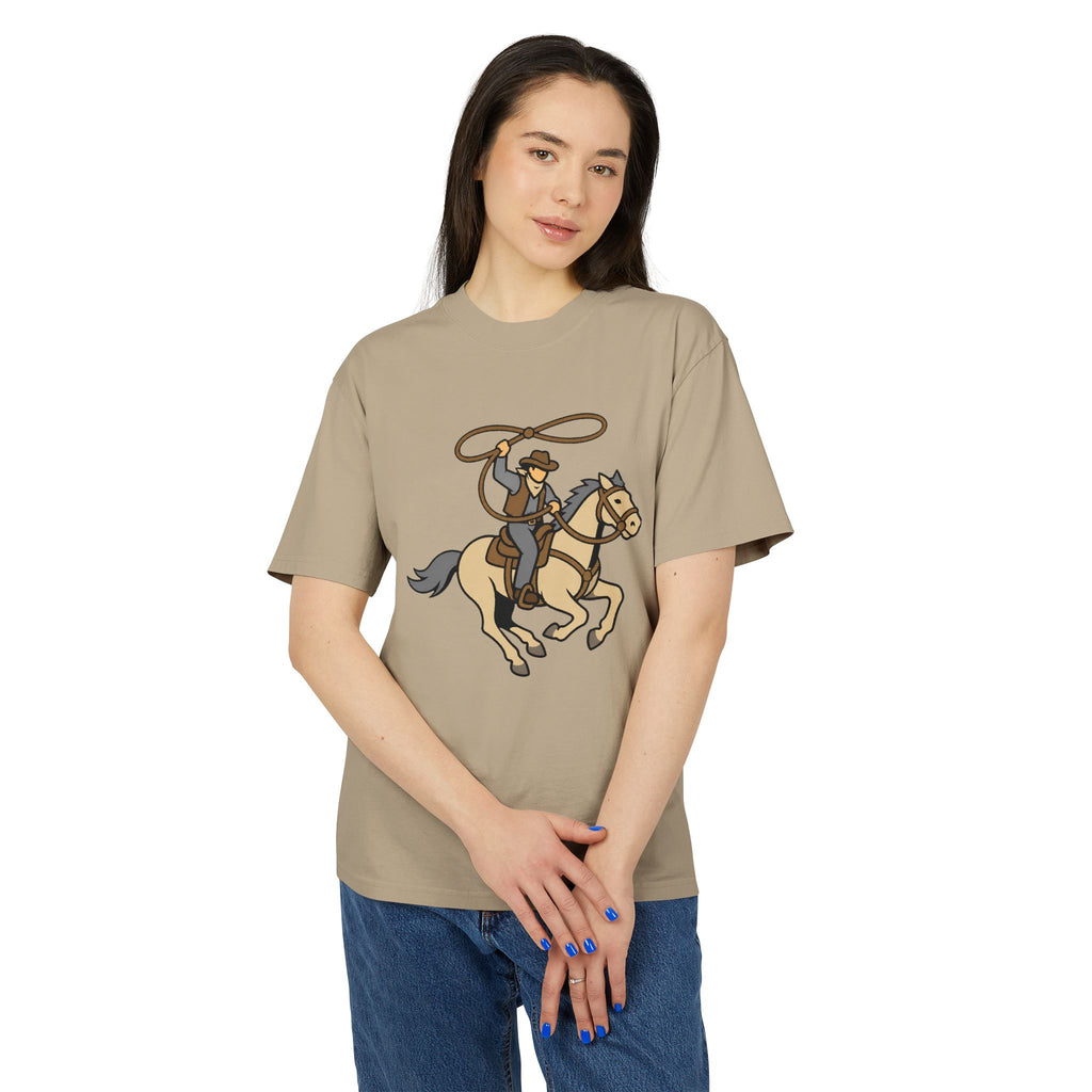 Cowboy & Horse Graphic Tee — Western Rodeo Lasso Shirt