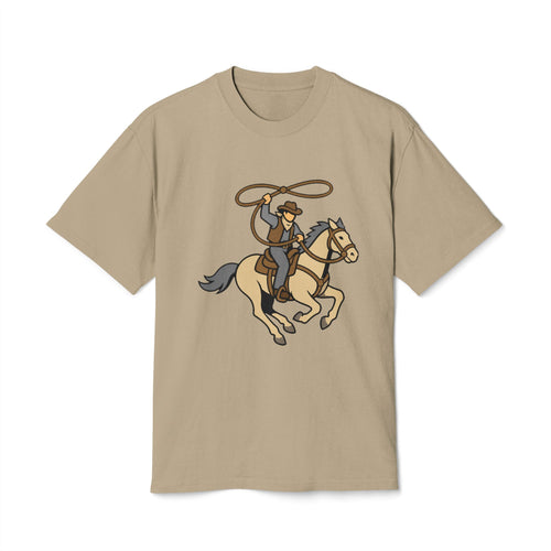 Cowboy & Horse Graphic Tee — Western Rodeo Lasso Shirt