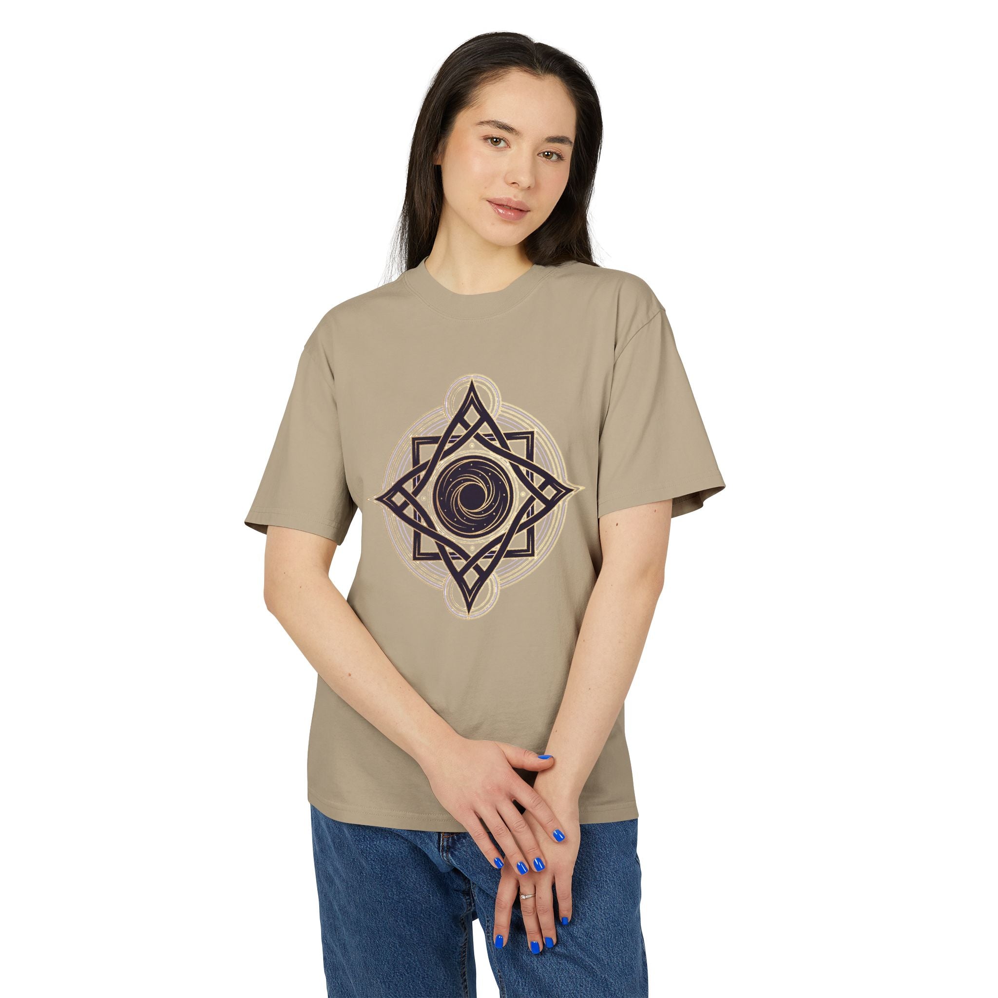 Sacred Geometry Star Tee — Spiritual Mandala Graphic T-Shirt