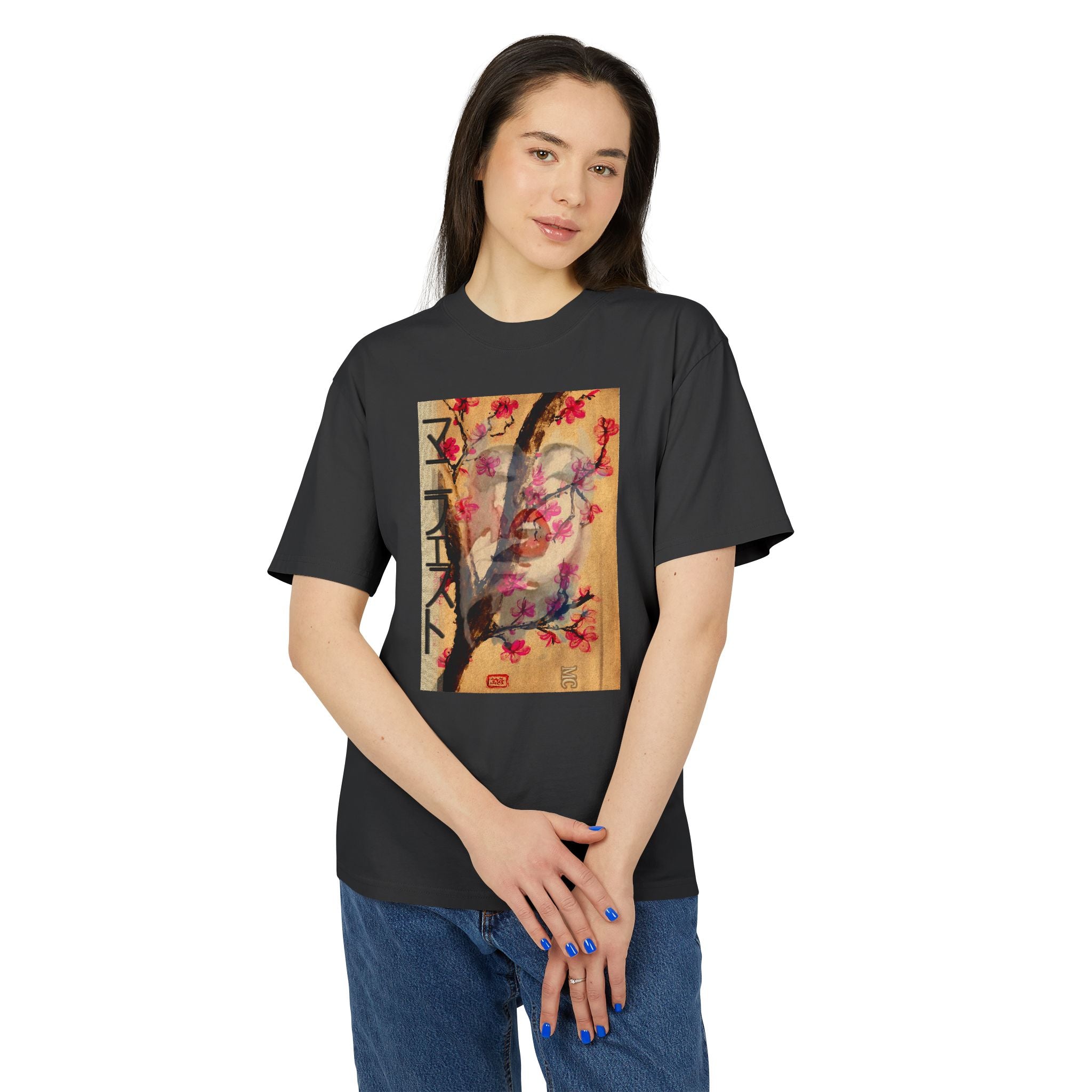 Cherry Blossom Painting T-Shirt — Vintage Japanese Floral Art Tee