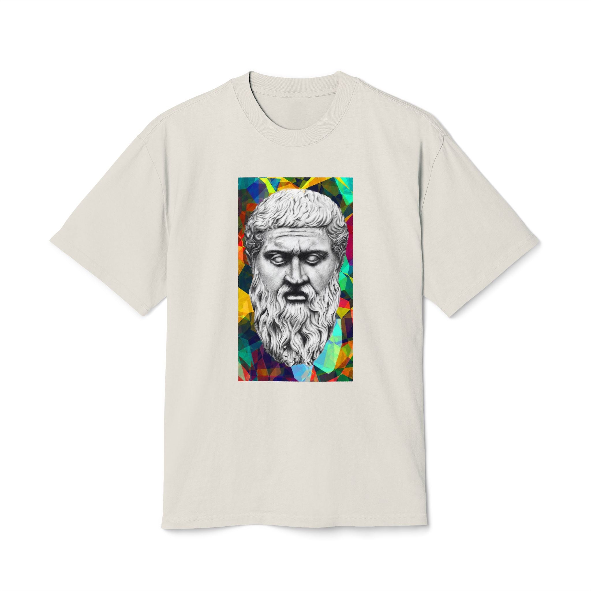 Ancient Greek Statue Tee — Colorful Psychedelic Philosophy Graphic T-Shirt