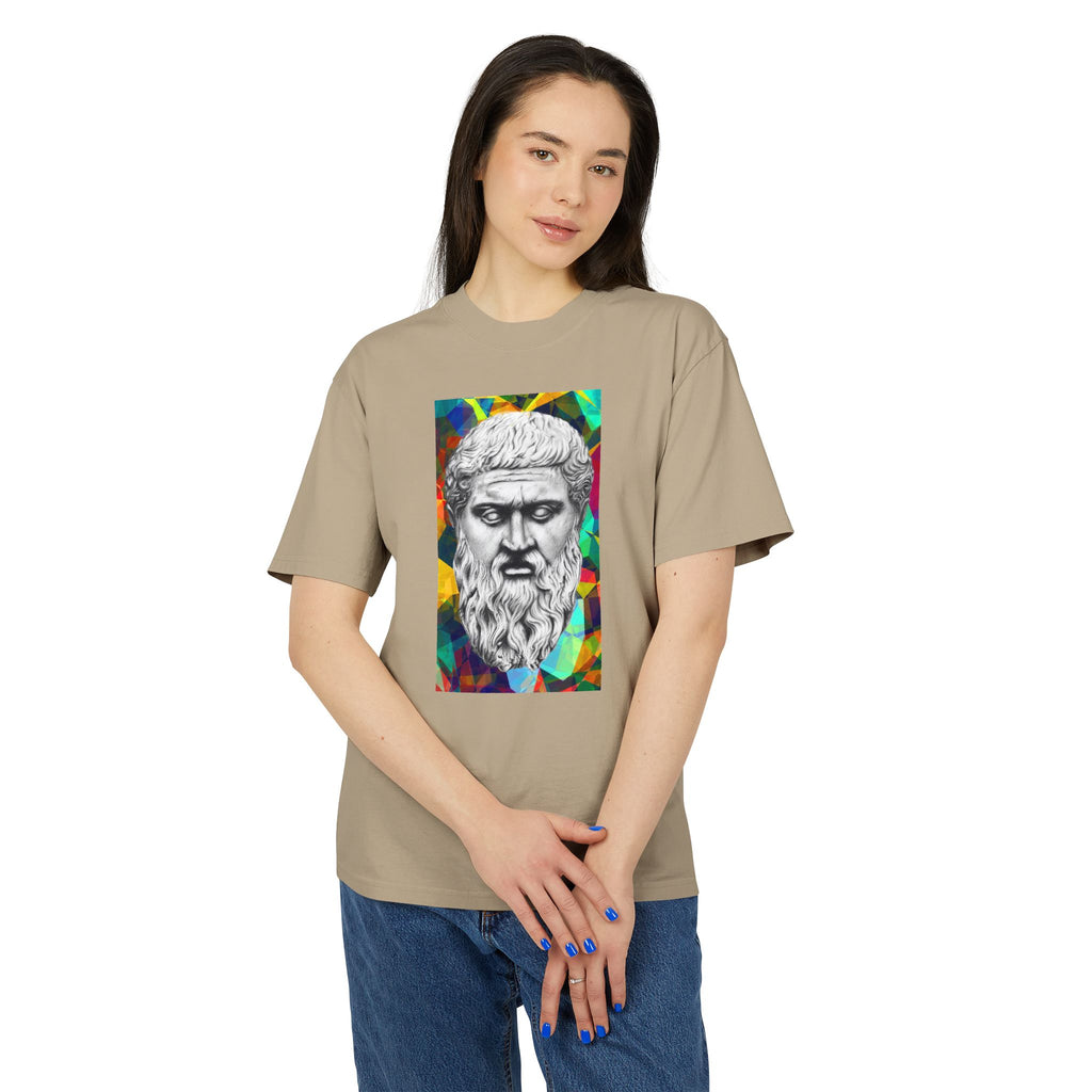 Ancient Greek Statue Tee — Colorful Psychedelic Philosophy Graphic T-Shirt