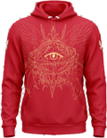 Aether Inn Full Print Cotton Hoodie "Ninth Hour" Red