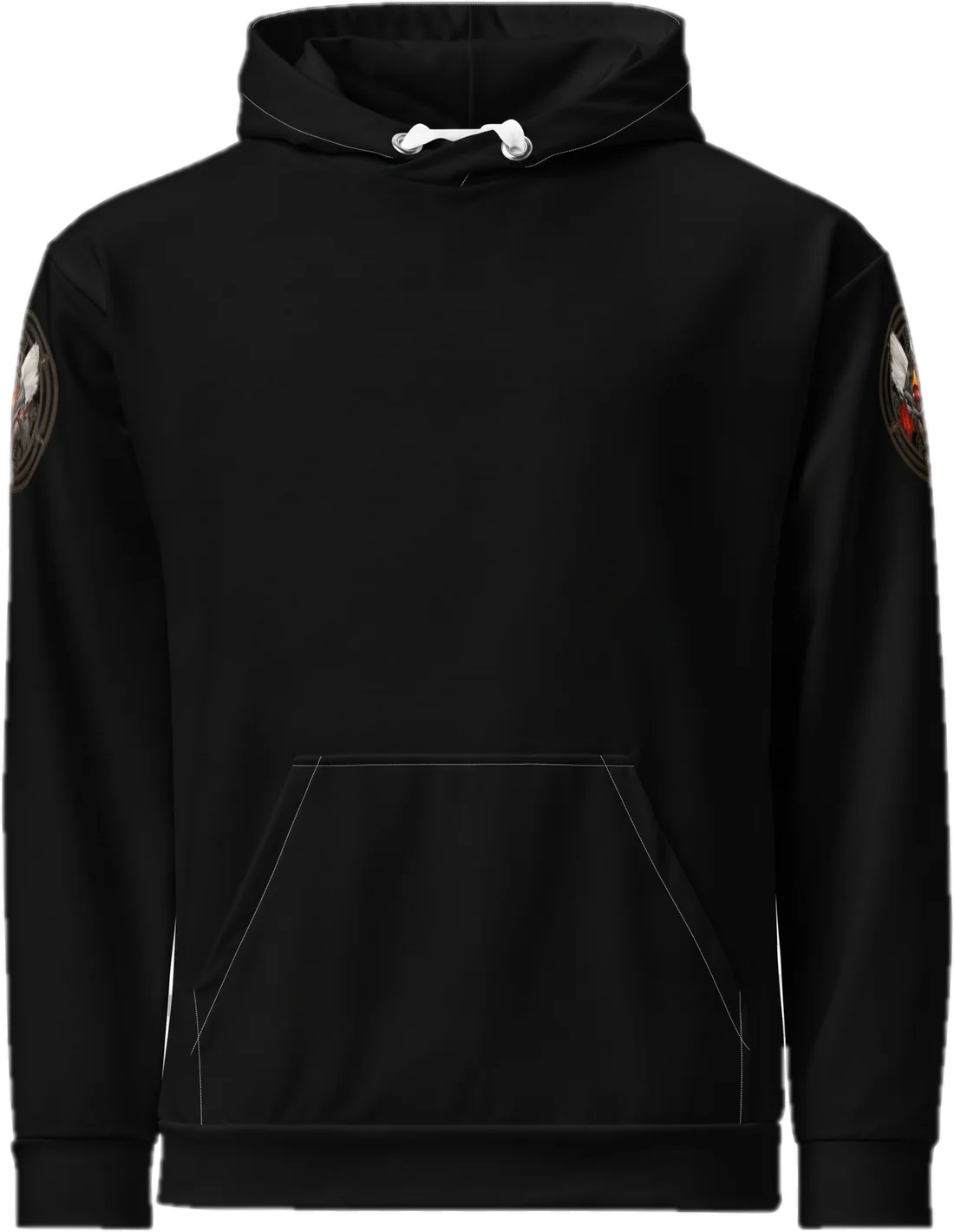 Aether Inn Full Print Cotton Hoodie "Spirit Walk" Black