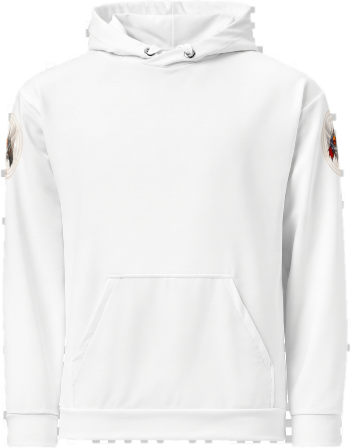 Aether Inn Full Print Cotton Hoodie "Spirit Walk" White