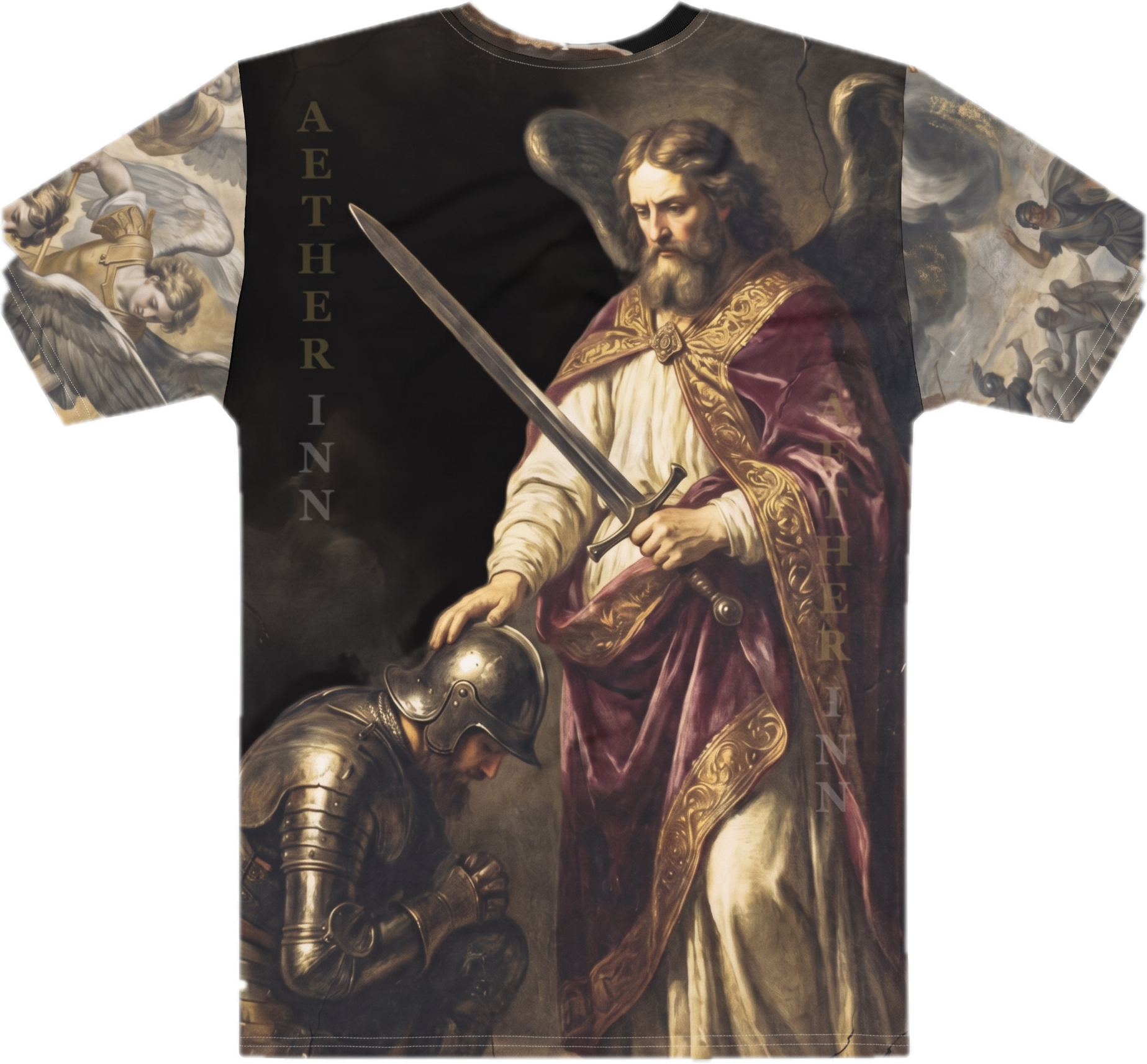 Aether Inn Full Print Cotton Tee "Mercy Withheld" Black
