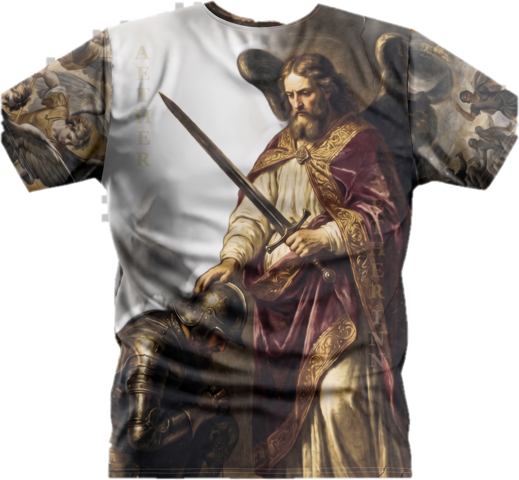 Aether Inn Full Print Cotton Tee "Mercy Withheld" White