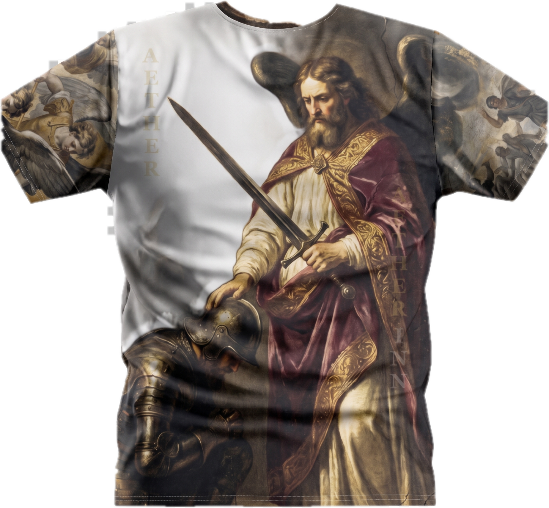 Aether Inn Full Print Cotton Tee "Mercy Withheld" White