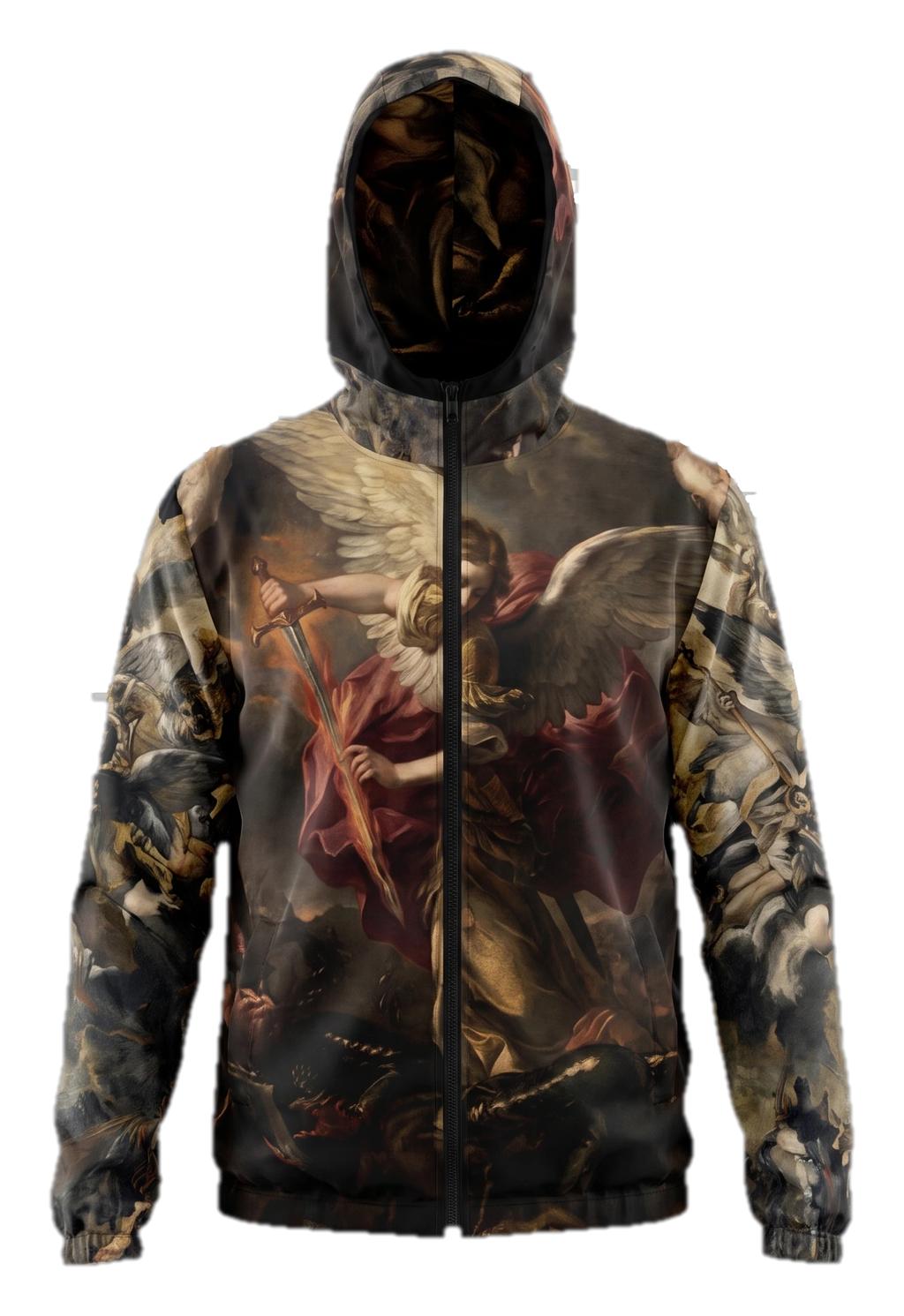 Aether Inn Full Print Windbreaker "Mercy Withheld" Black